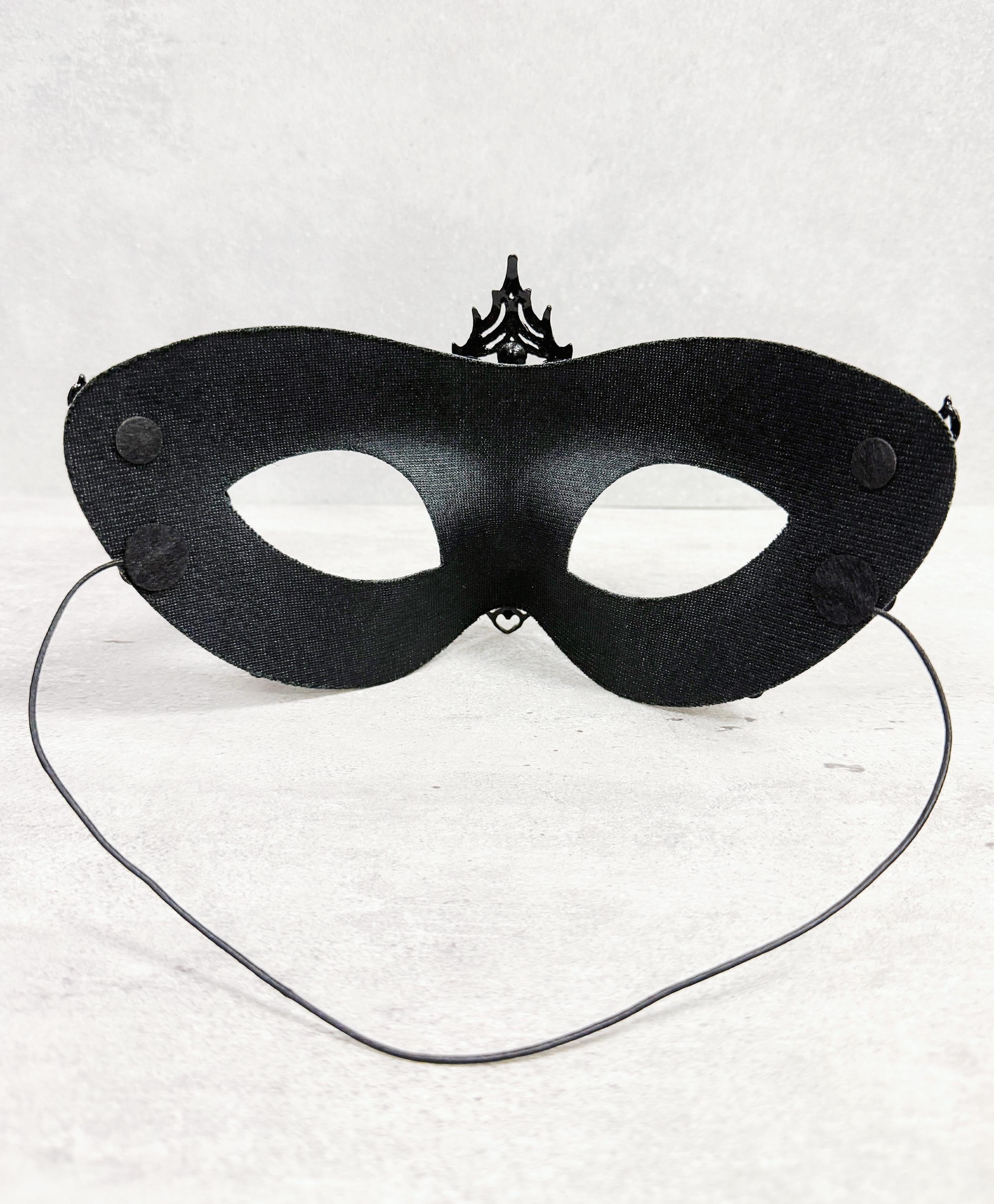 Men's Venetian Masquerade Mask Alloy Rhinestone Black Silver