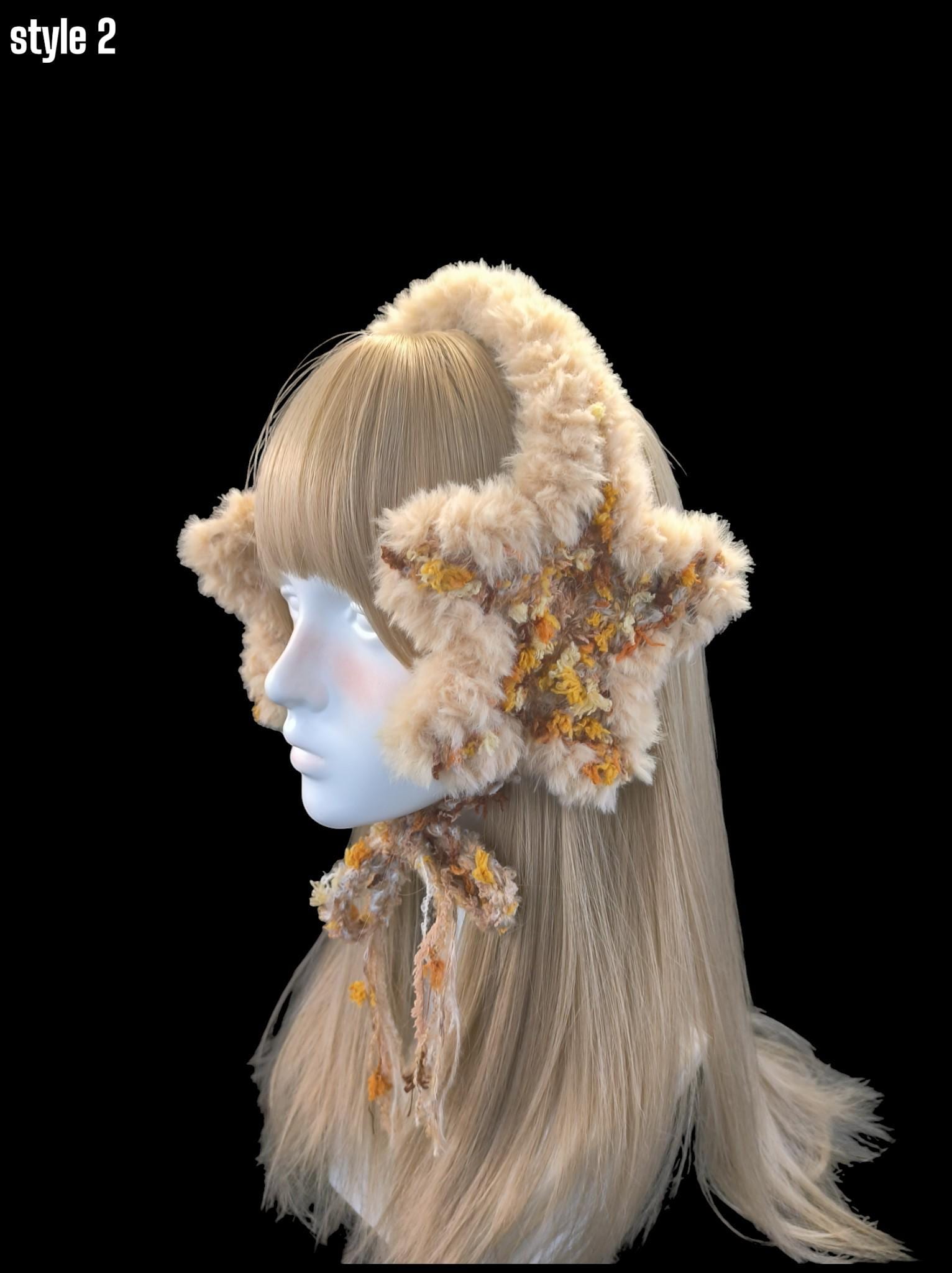 StellarPride Boho Brown Punk Ear Warmer - Adjustable & Custom Design