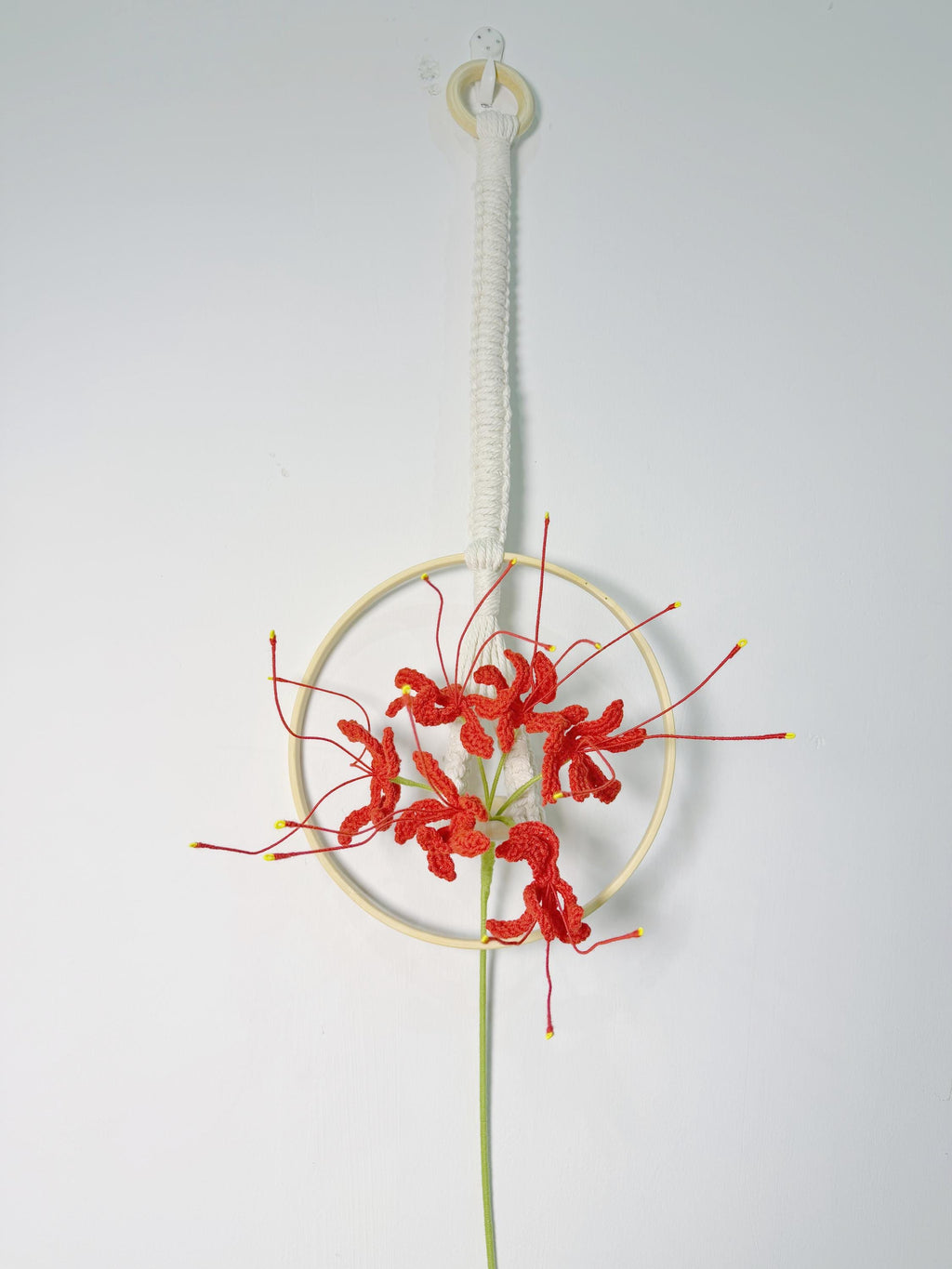 CrochetRecipe Crochet Flower Bouquet Macrame Wall Hanging Natural Cotton