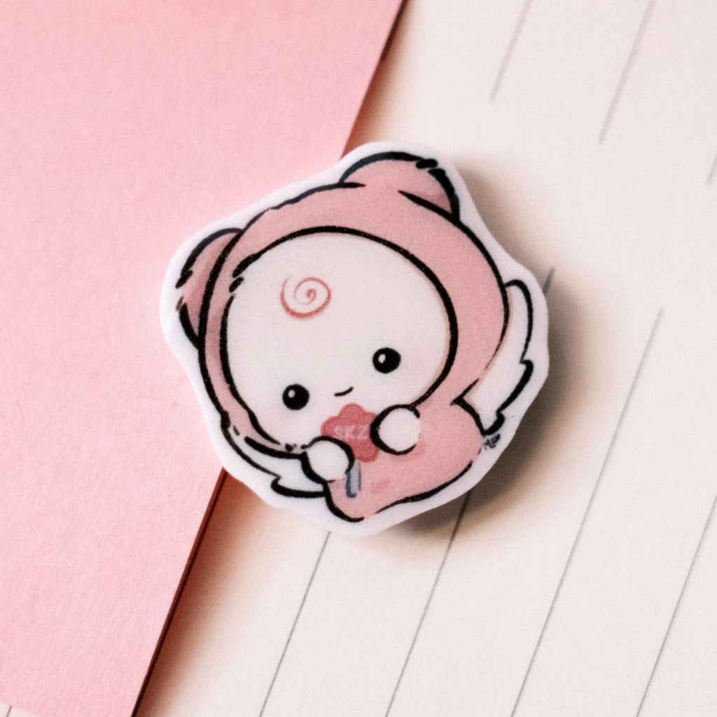 VanillaStarCafe STAY With Your Wings Resin Charm Keychain 1in