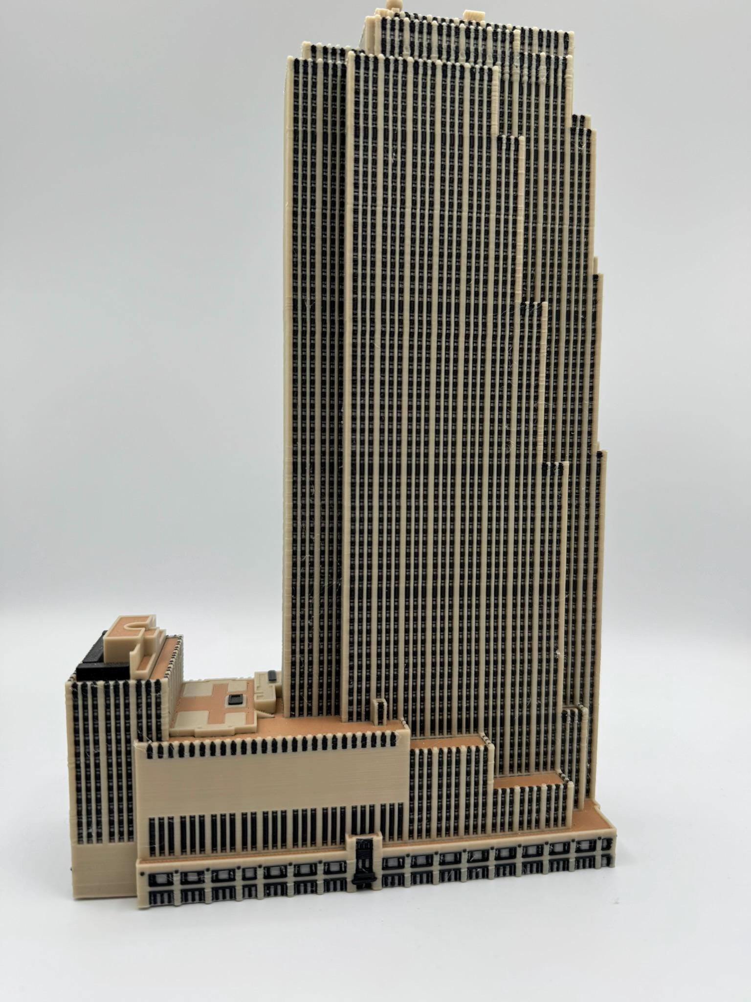 StarsoftheCity 30 Rockefeller Plaza Model 3D Printed Full Color