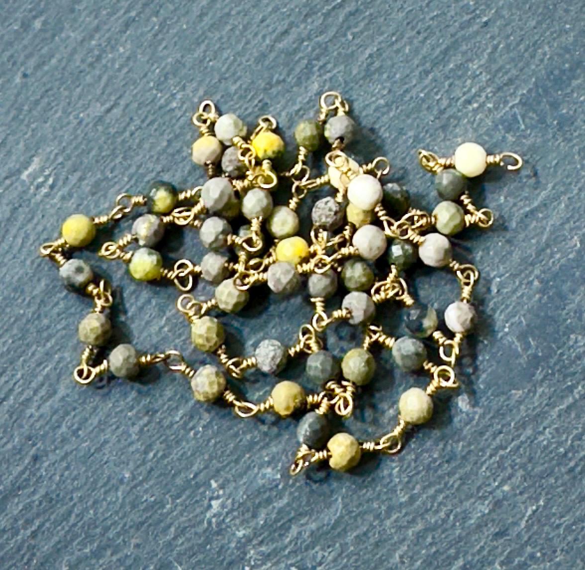 Jasper & Citrine Gold Necklace and Earrings