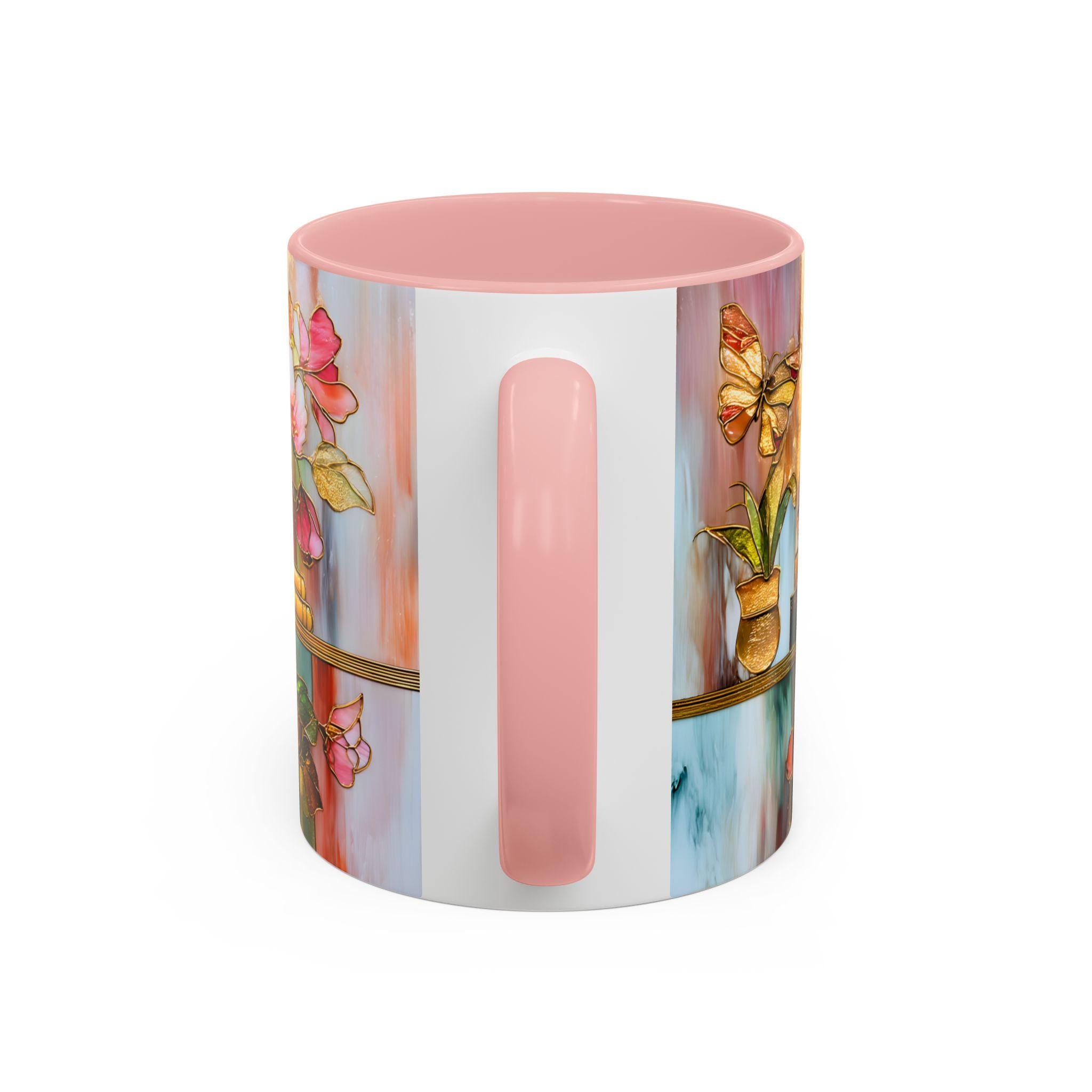 LELORESTORE Floral Bookshelf Mug, Bookish Coffee Cup