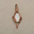 EkkJewels Copper Wire Wrapped Rainbow Moonstone Pendant Necklace