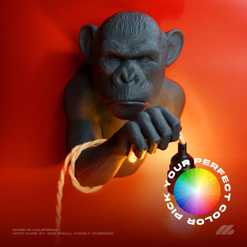 April16studio Monkey Wall Lamp 3D Printed Hand-Painted PLA