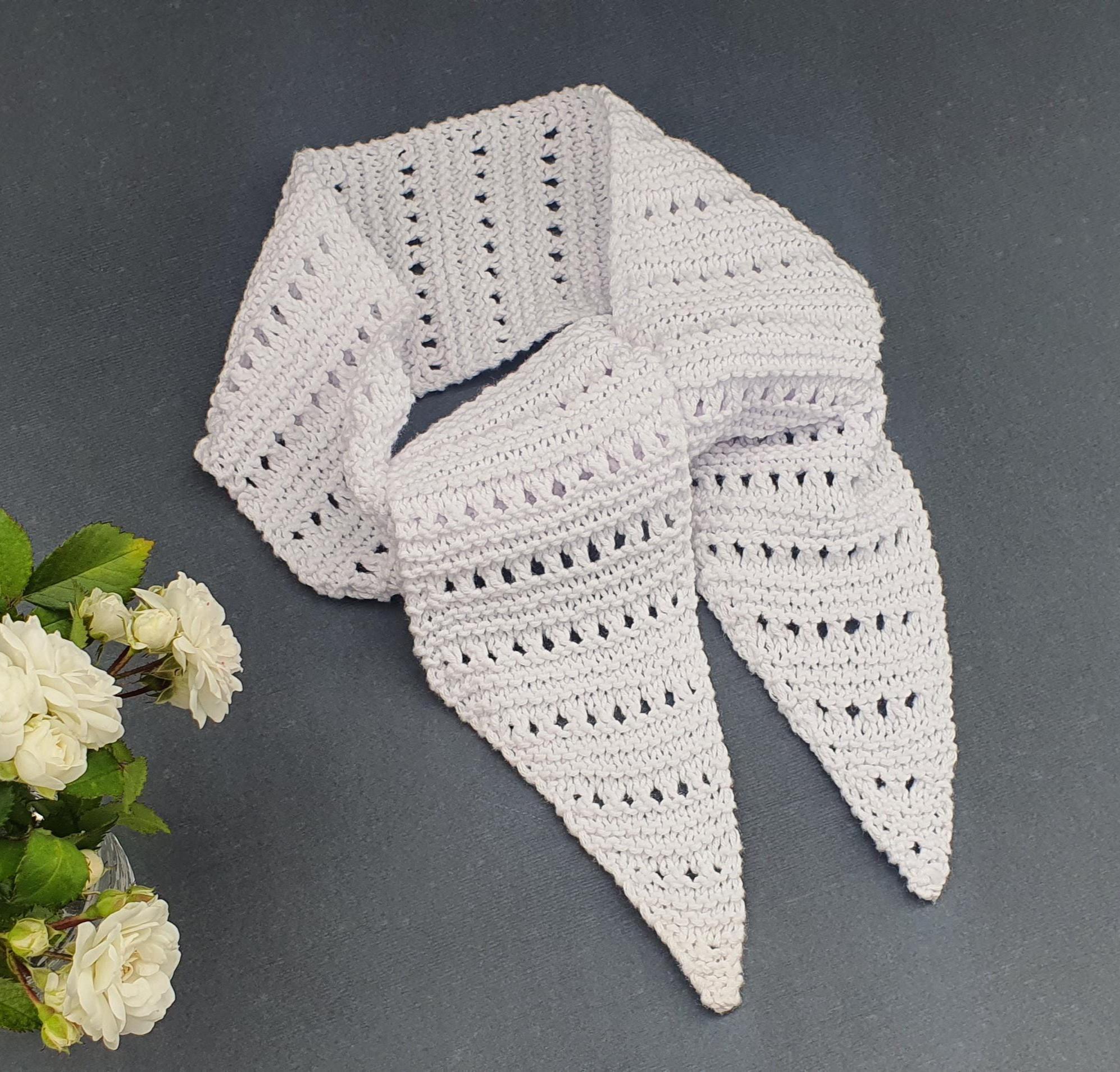 LusiKnits Knit Headband Scarf Pattern Summer Lace Cotton