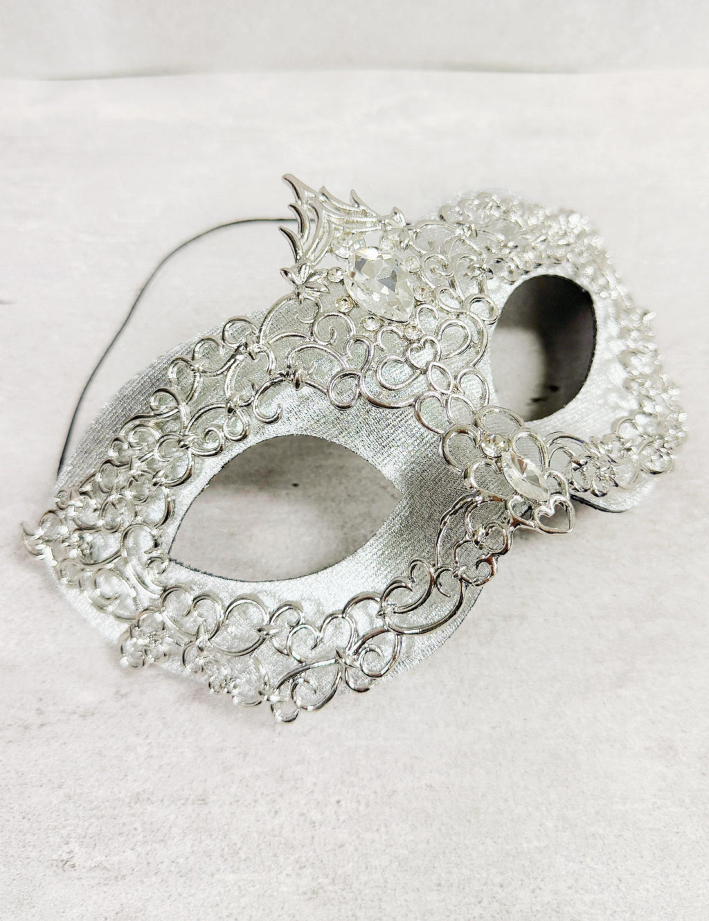 HappyJewelryWorld Silver Masquerade Mask