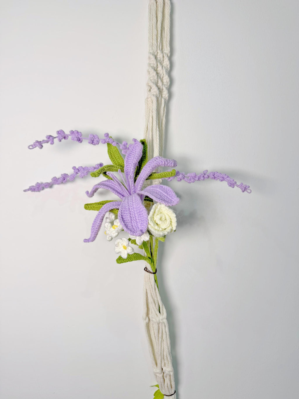CrochetRecipe Crochet Flower Bouquet Macrame Wall Hanging Natural Cotton
