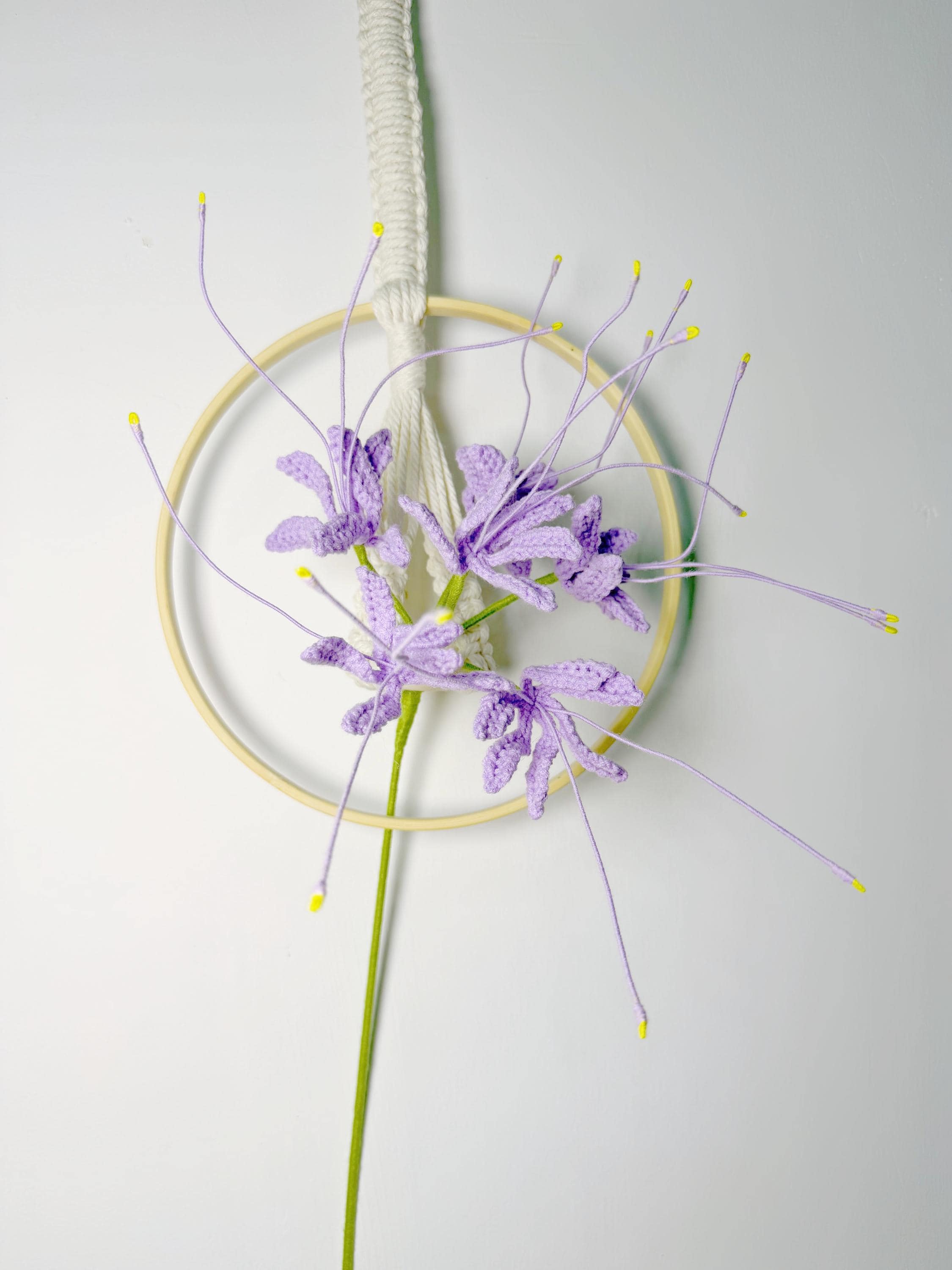 CrochetRecipe Crochet Flower Bouquet Macrame Wall Hanging Natural Cotton