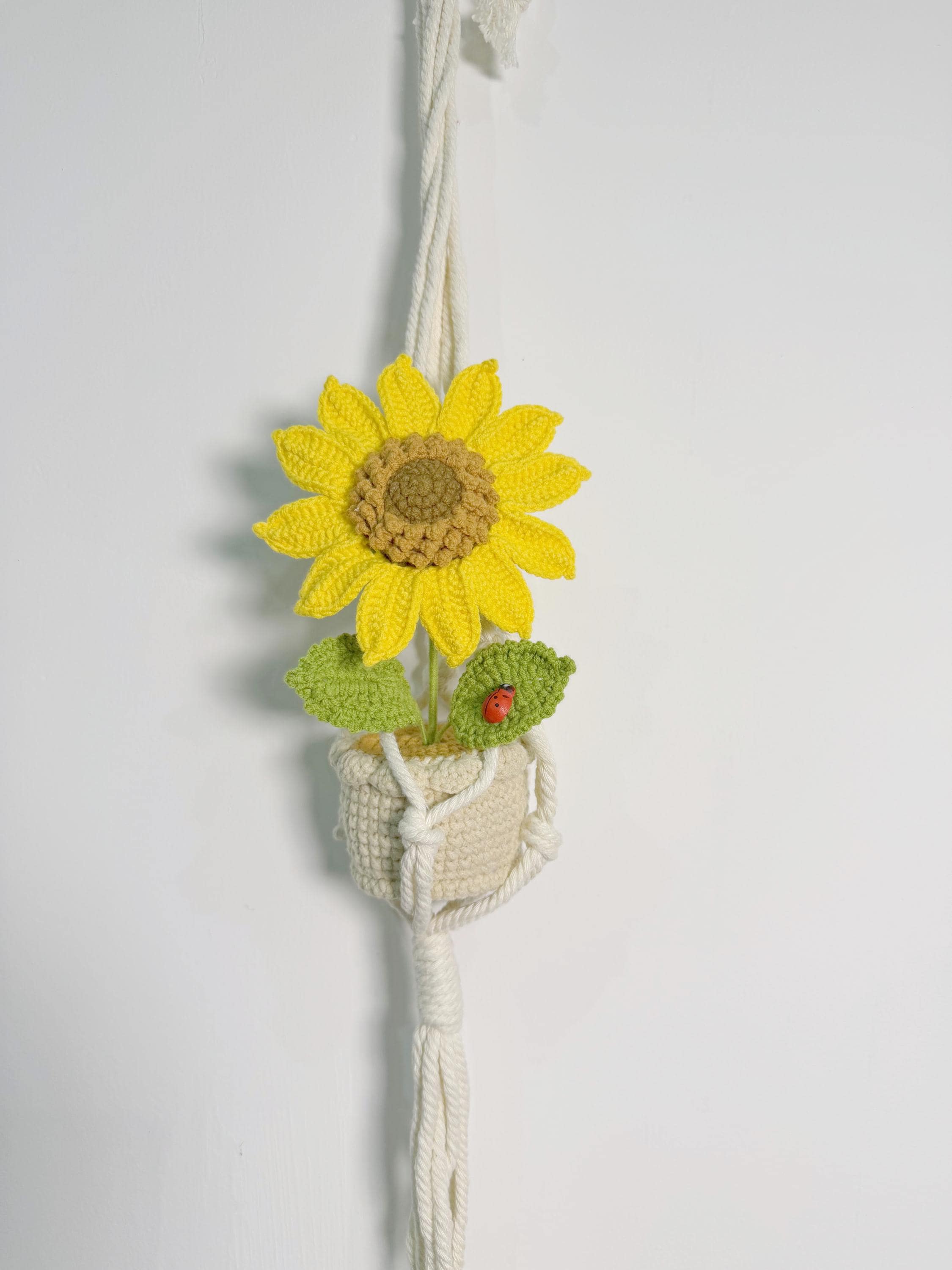 CrochetRecipe Crochet Flower Bouquet Macrame Wall Hanging Natural Cotton