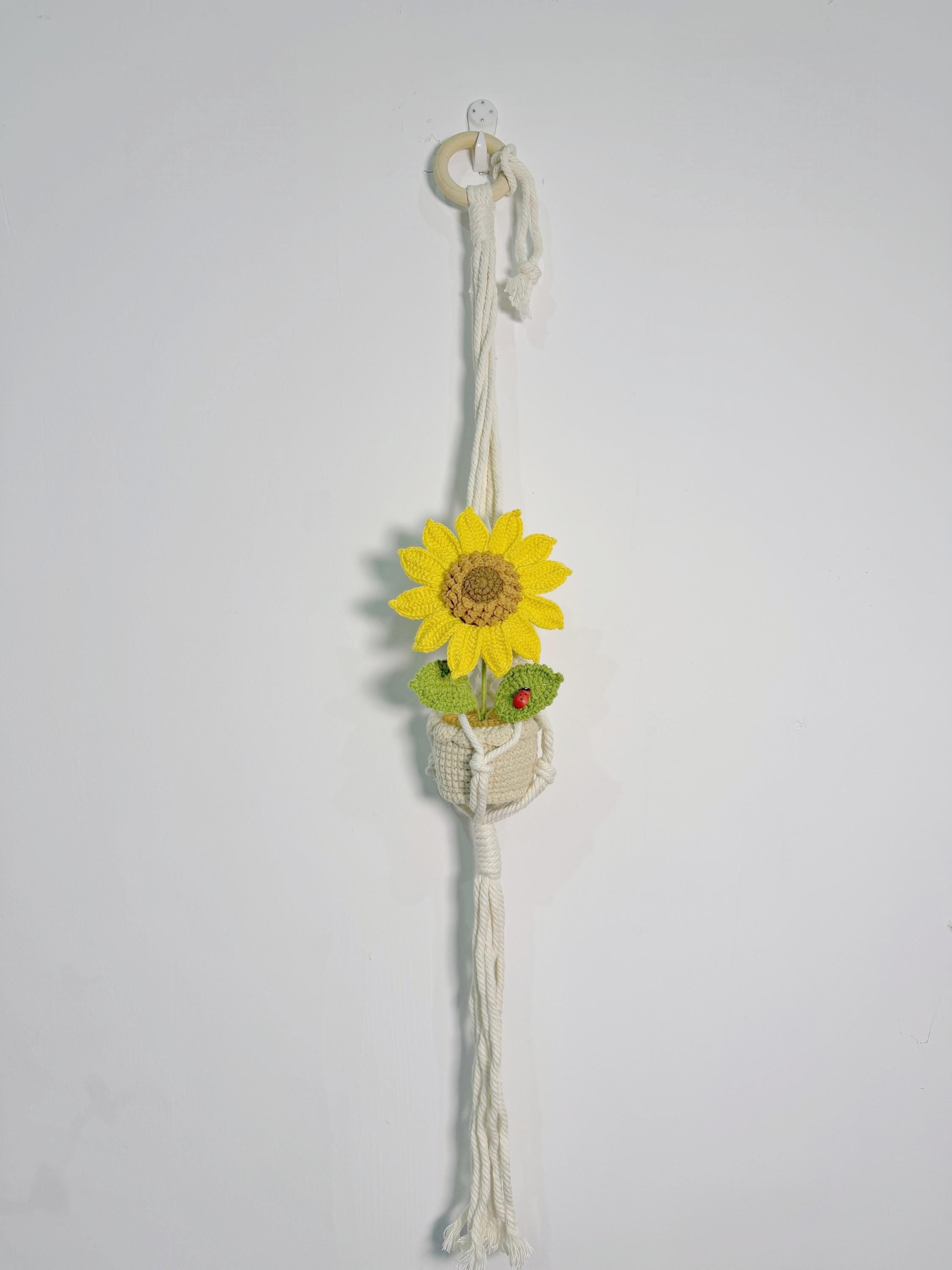 CrochetRecipe Crochet Flower Bouquet Macrame Wall Hanging Natural Cotton
