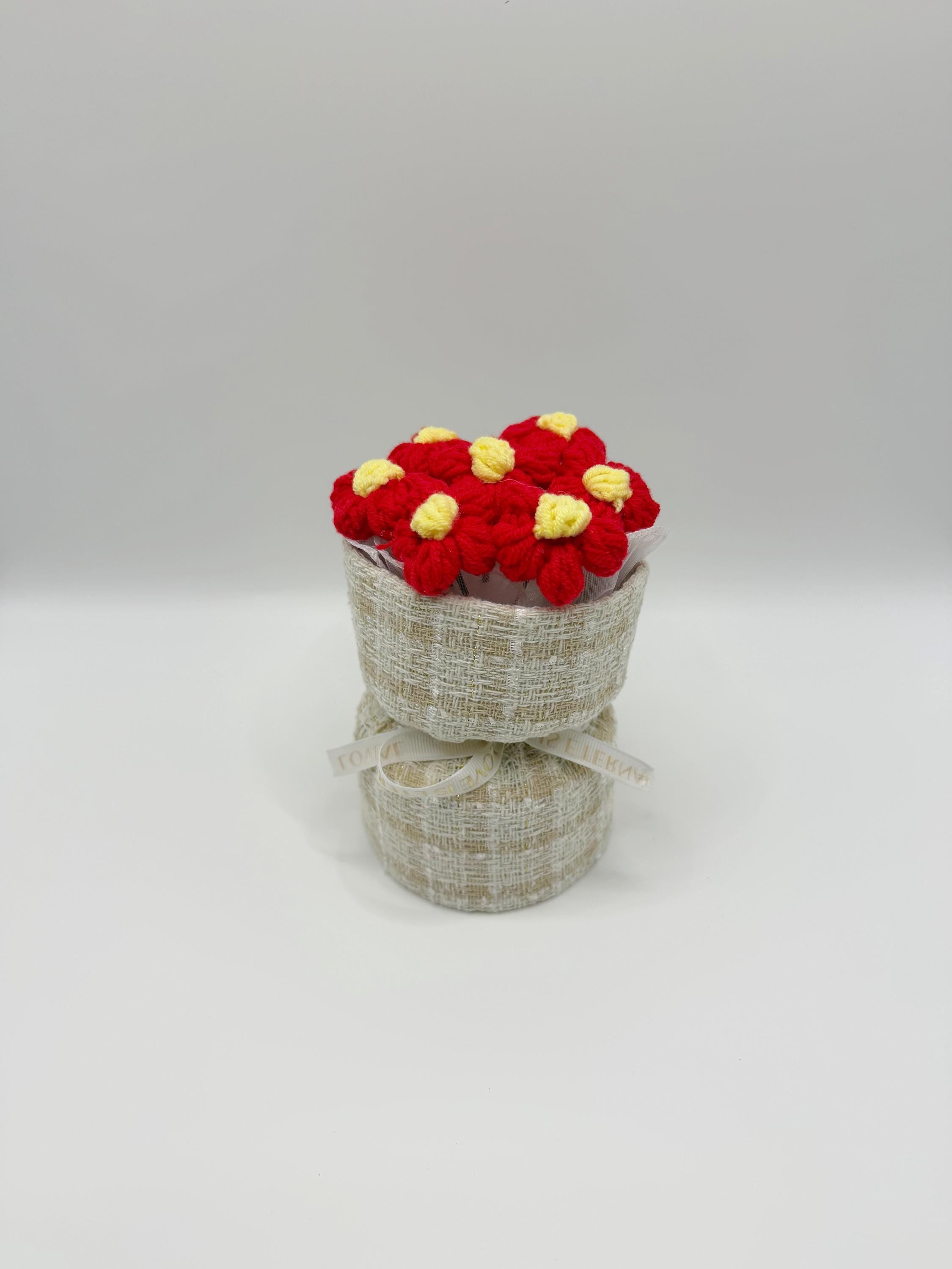 CrochetRecipe Handmade Crochet Mini Bouquet Cotton 8in