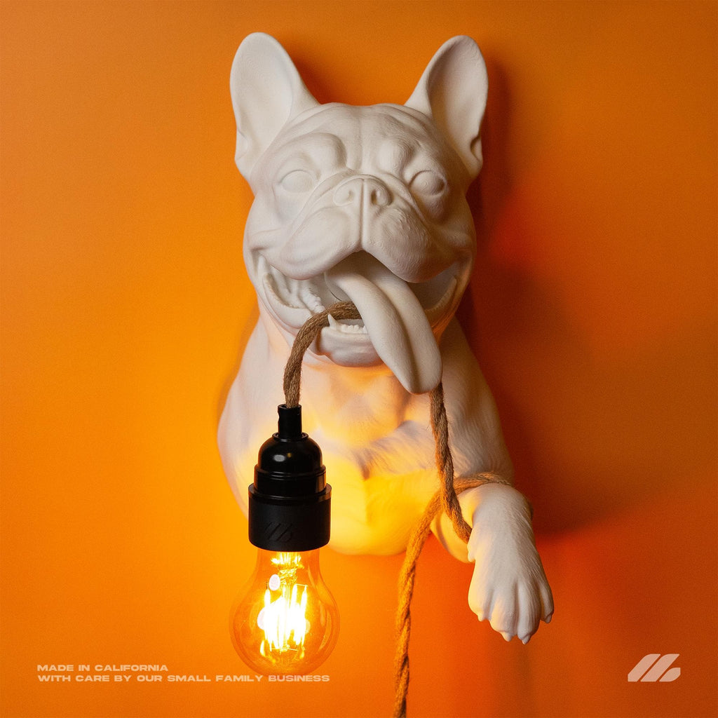 French Bulldog Wall Lamp, Dog Lover Art Sconce | Modern Home Decor