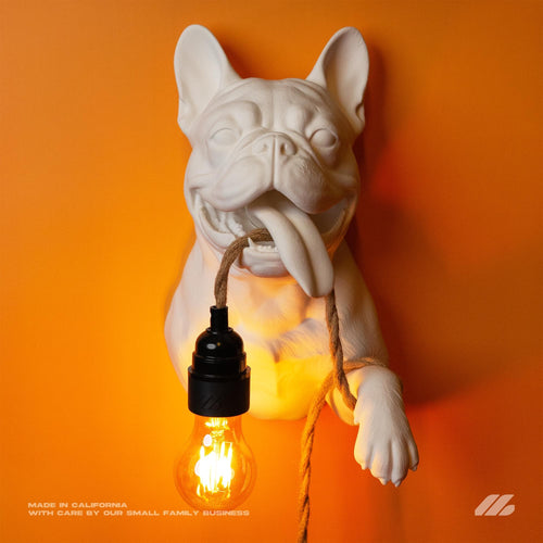 French Bulldog Wall Lamp, Dog Lover Art Sconce | Modern Home Decor