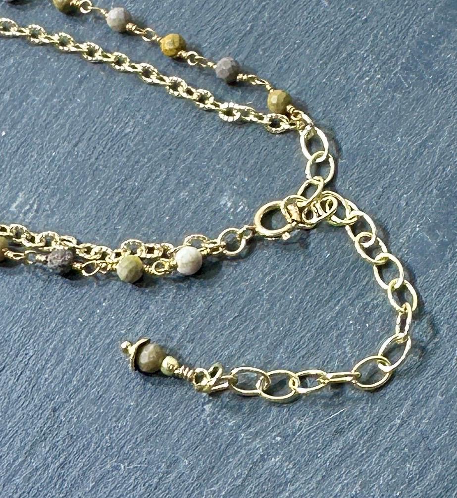 Jasper & Citrine Gold Necklace and Earrings