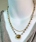 Jasper & Citrine Gold Necklace and Earrings