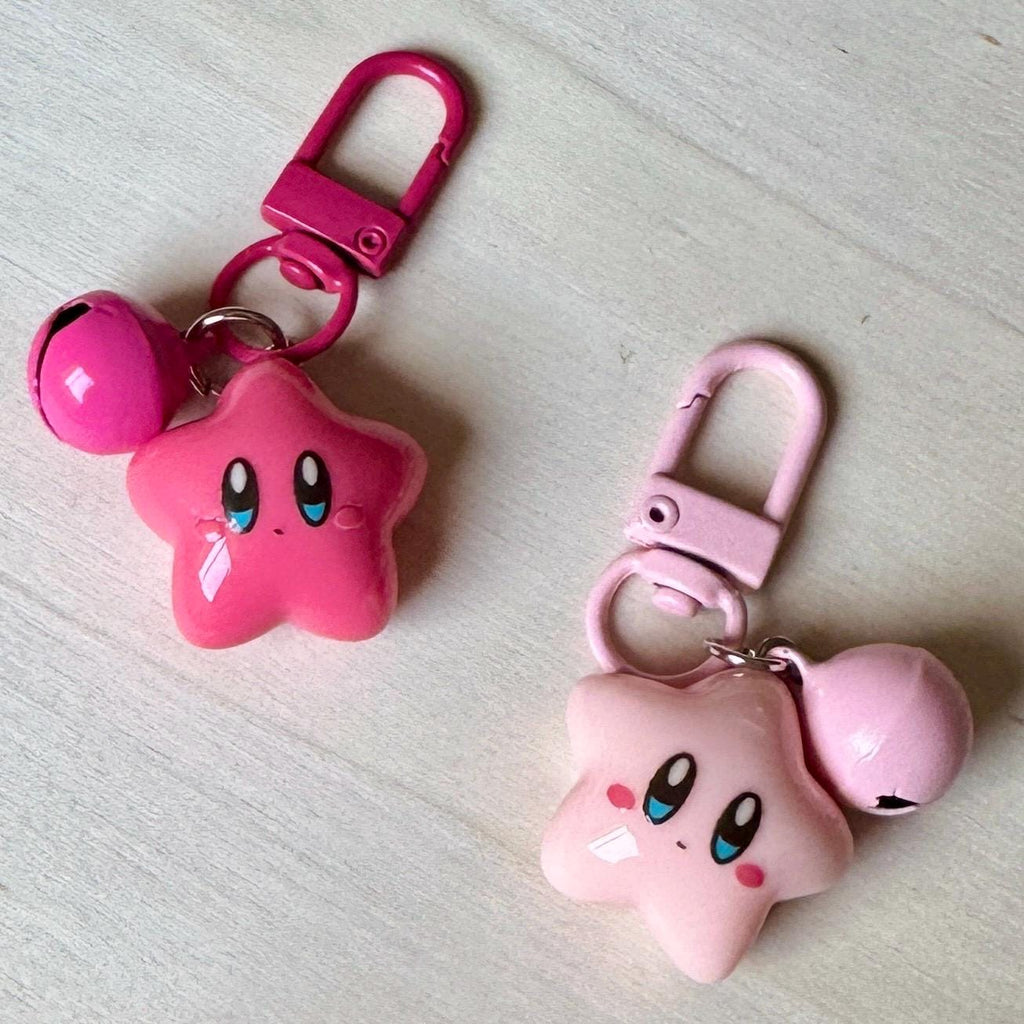 VanillaStarCafe Smiling Kirby Charm Acrylic Plastic 1in