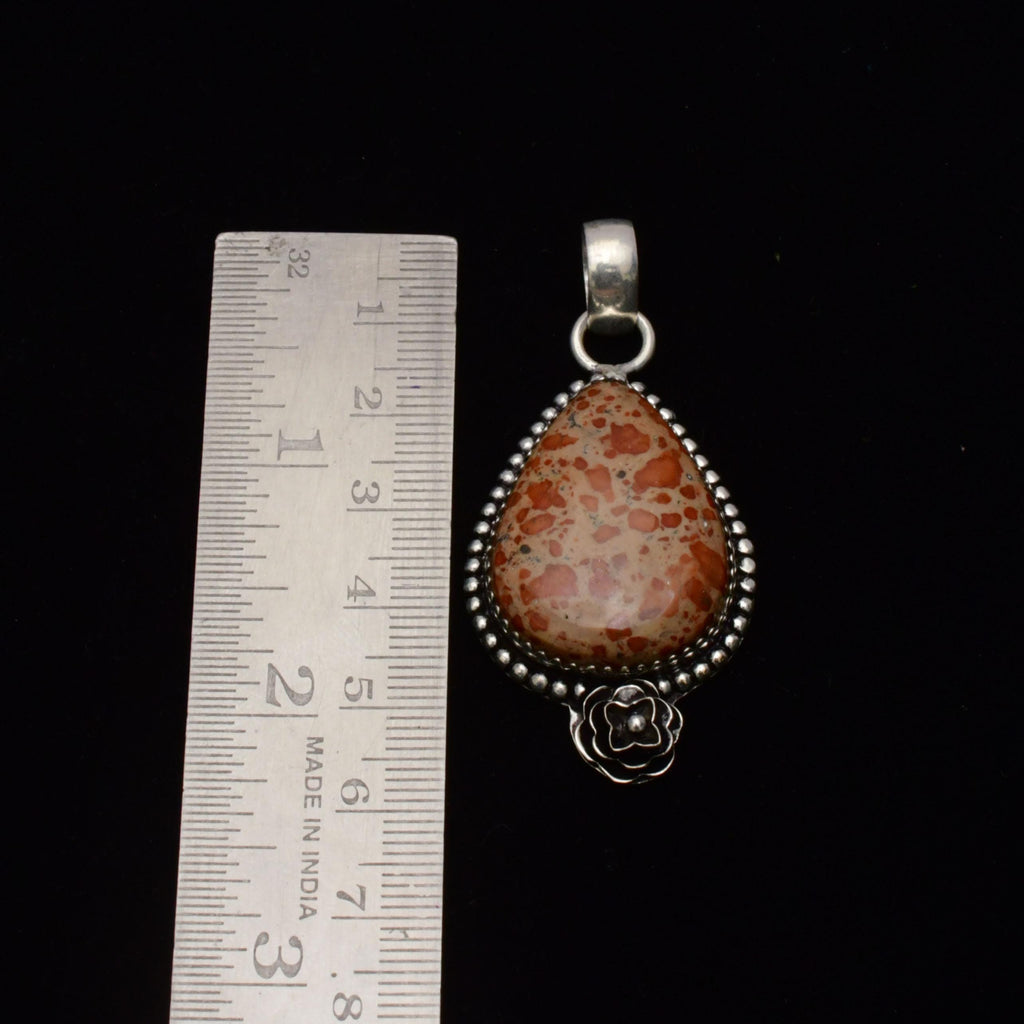 EkkJewels Asteroid Jasper 925 Sterling Silver Pendant Necklace