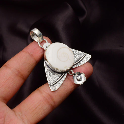EkkJewels Handmade Shiva Eye Gemstone Pendant 925 Sterling Silver Necklace