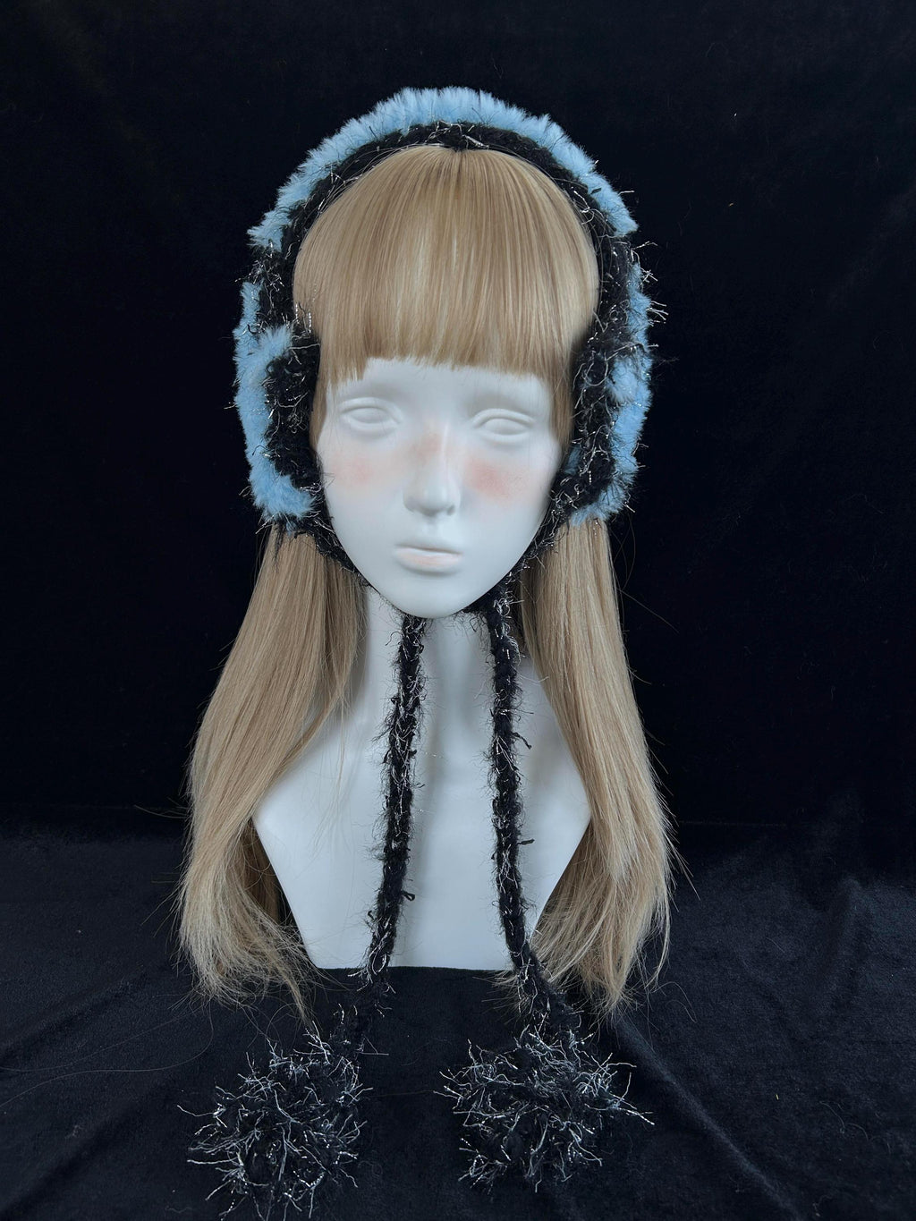 StellarPride Light Blue Star Earmuffs Y2K Rave Kawaii Festival