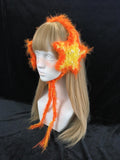 Orange Yellow Star Hand Mixed Yarn Earmuffs