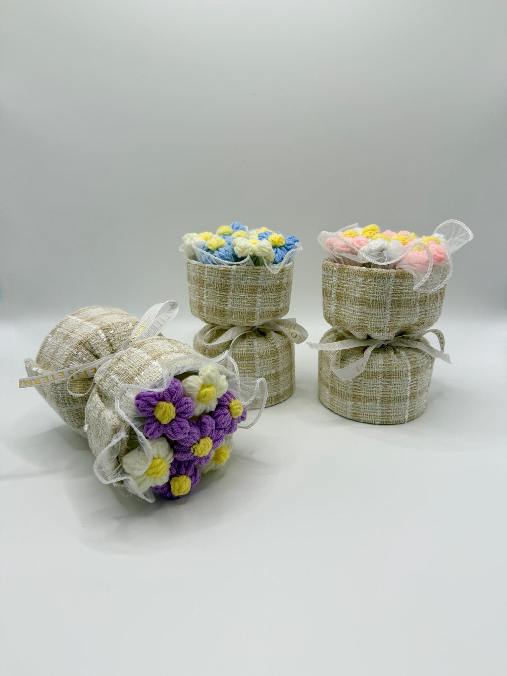 CrochetRecipe Handmade Crochet Mini Bouquet Cotton 8in