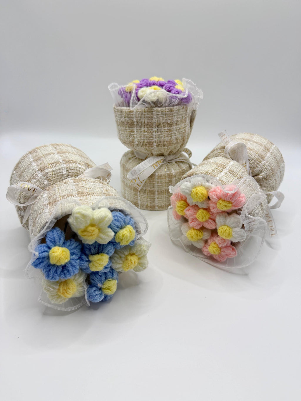 CrochetRecipe Handmade Crochet Mini Bouquet Cotton 8in