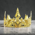 HappyJewelryWorld Gold Regal Crown with Black Stones Prince Costume Headpiece