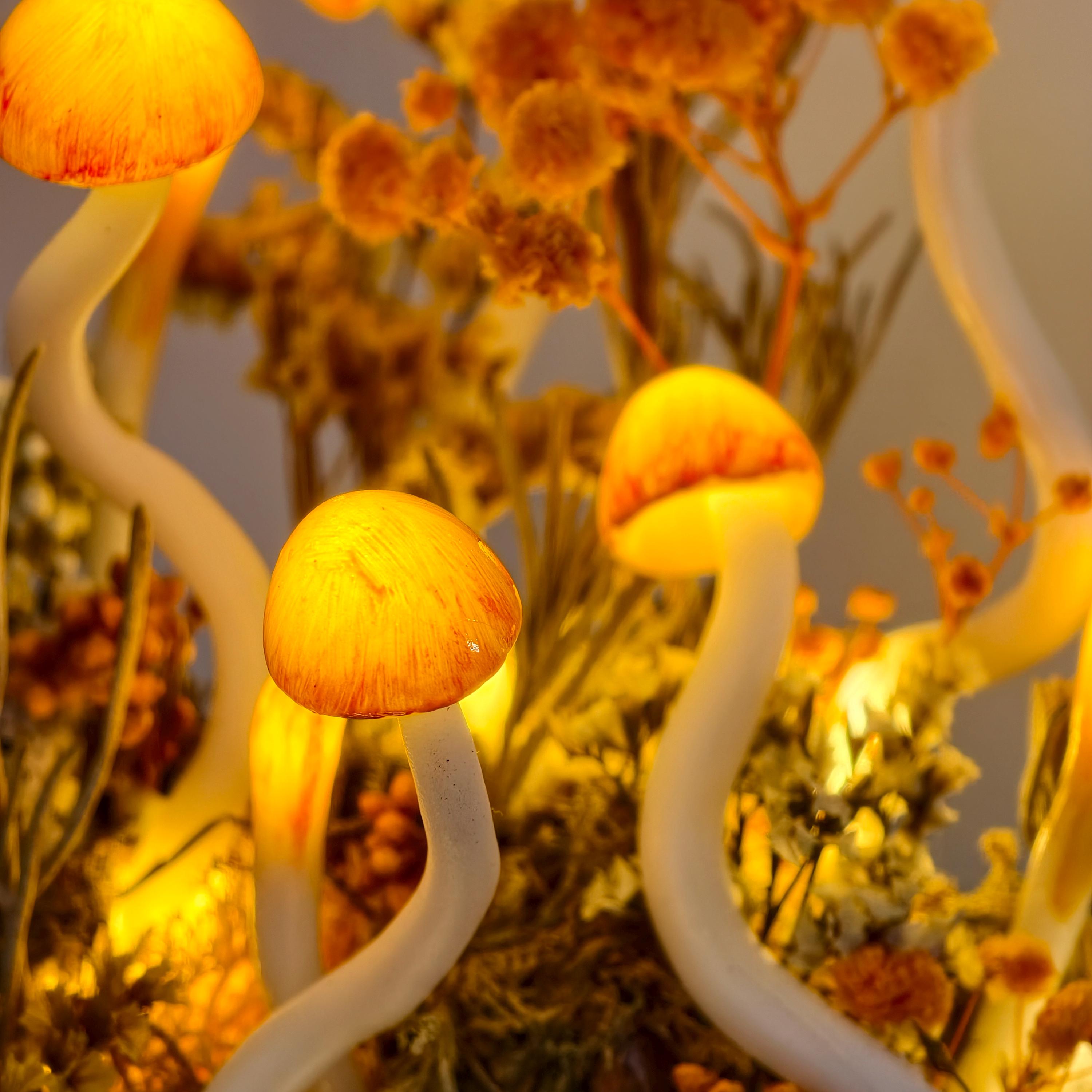 StarlitCarat Mushroom Night Light LED Table Lamp 6.3in