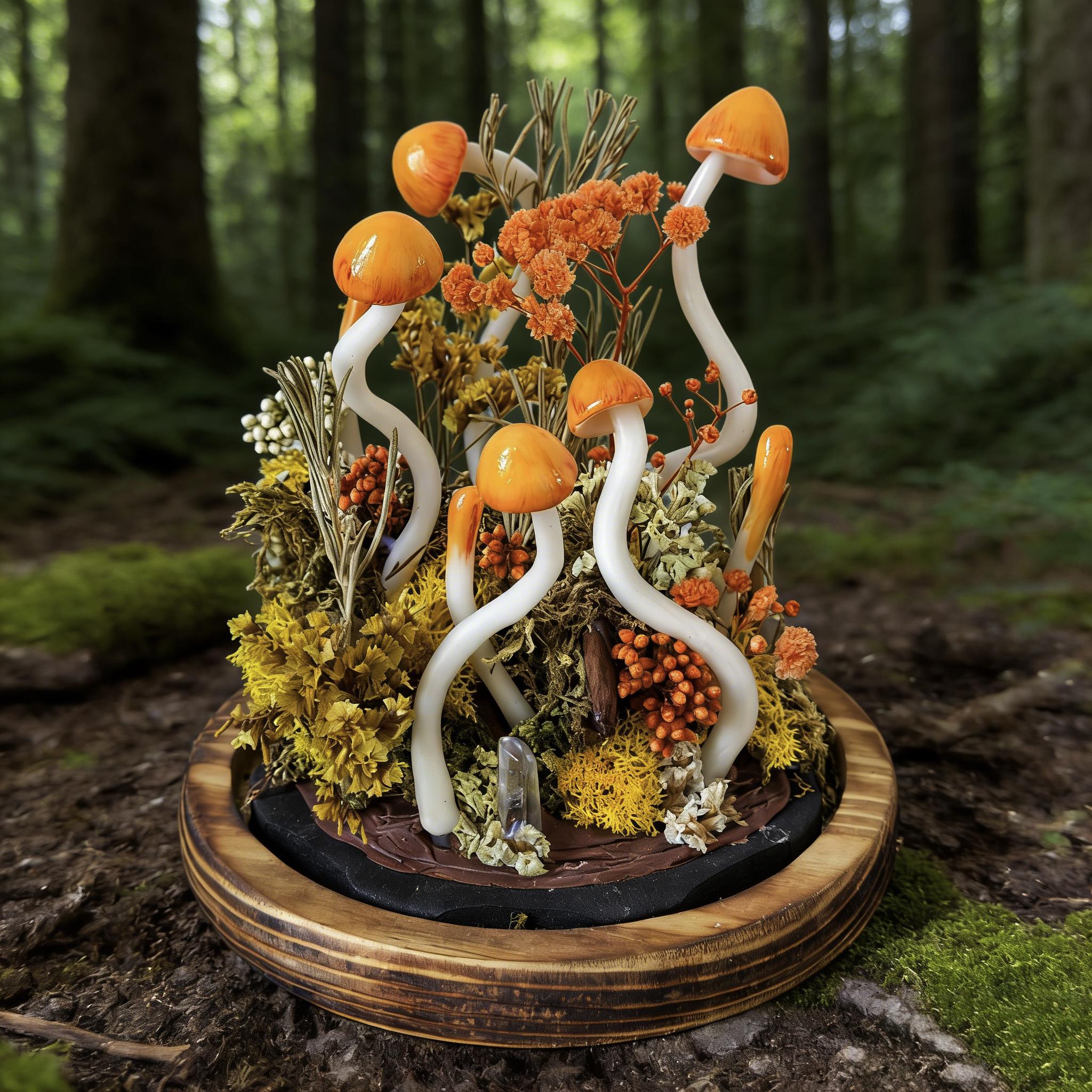 StarlitCarat Mushroom Night Light LED Table Lamp 6.3in