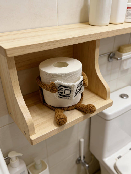 CrochetRecipe Handmade Crochet Toilet Paper Holder Reading Man