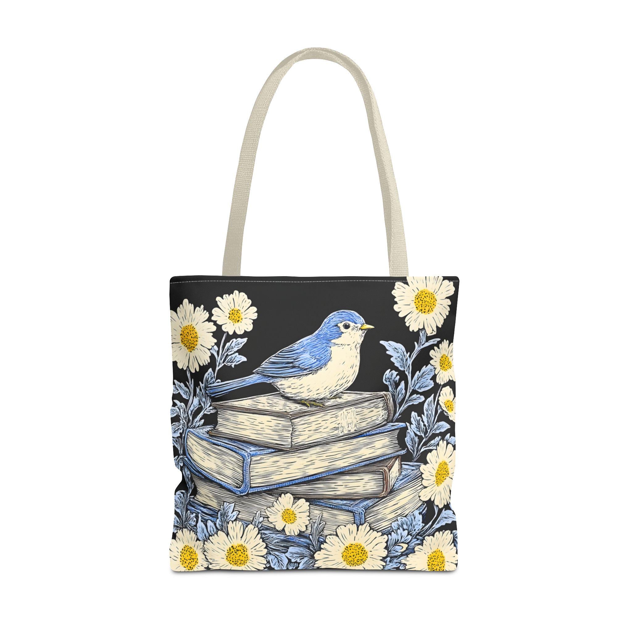 LELORESTORE Bookish Tote Bag Wildflower Floral Design Book Club Readers