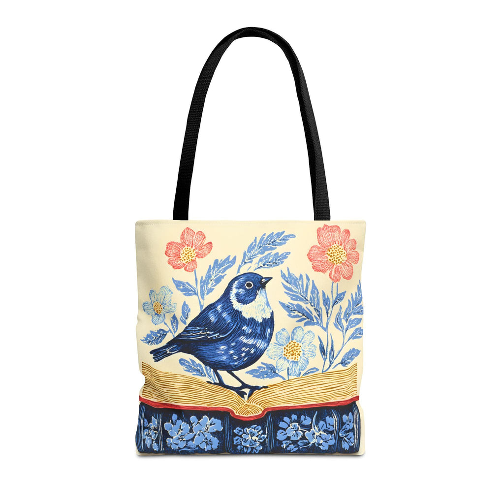 Bookish Wildflower Floral Tote Bag, Book Lover Gift for Readers