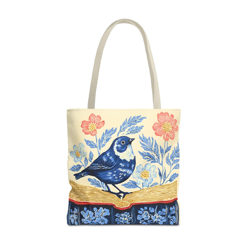 Bookish Wildflower Floral Tote Bag, Book Lover Gift for Readers