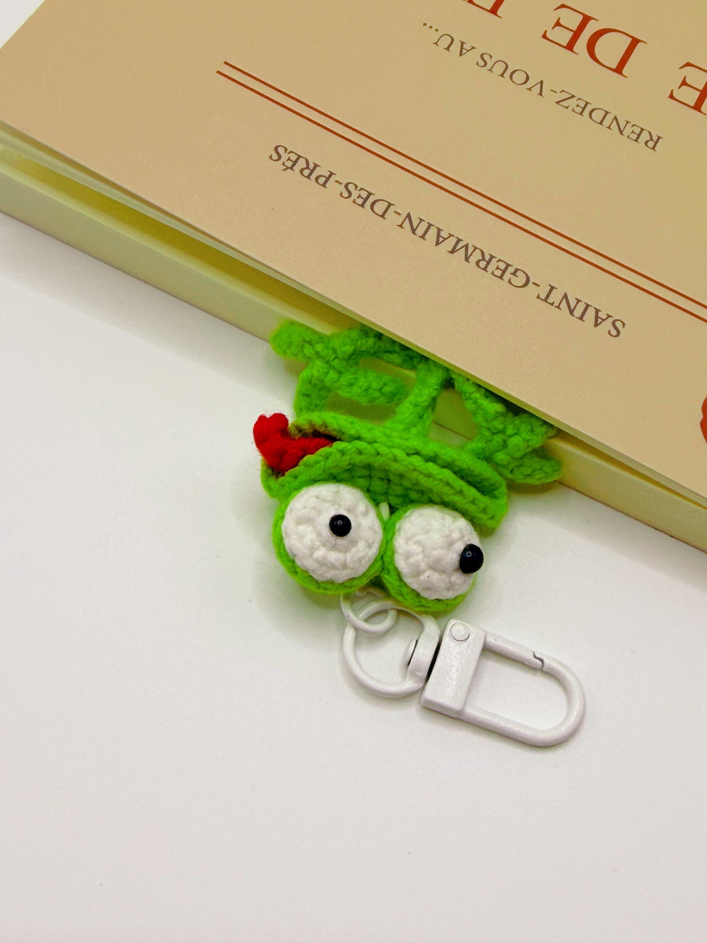 CrochetRecipe Handmade Squashed Rat Frog Bookmark Keychain Flat Yarn