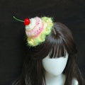 StellarPride Cherry Cake Hat Pastel Handmade Mini Headpiece
