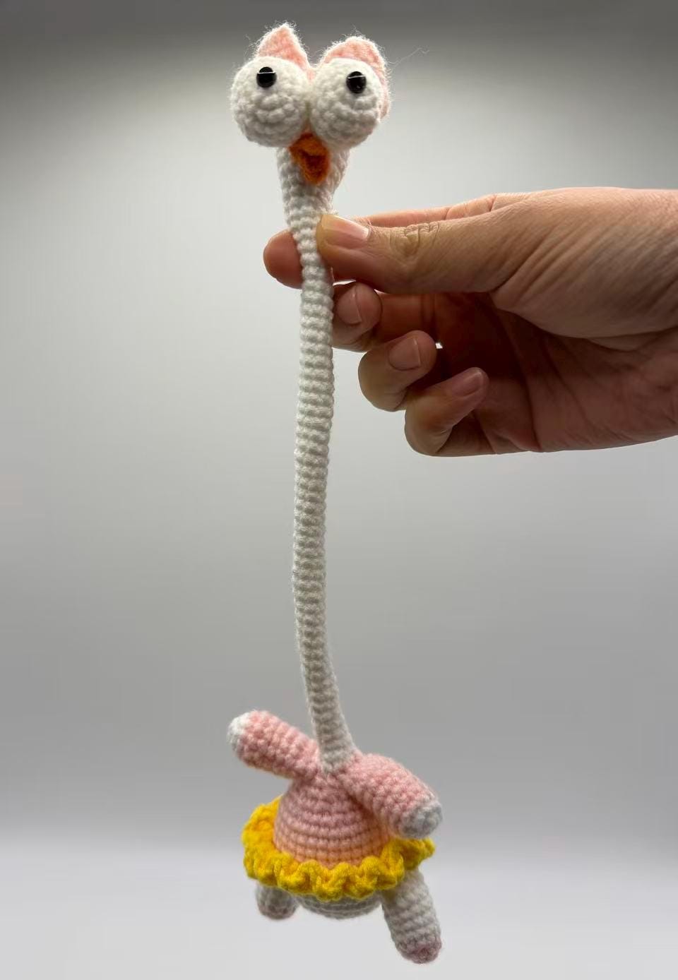 CrochetRecipe Handmade Long Neck Bag Charm Keychain 12in Cotton Sloth