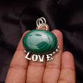 EkkJewels Handmade Malachite Gemstone Mom Pendant 925 Sterling Silver