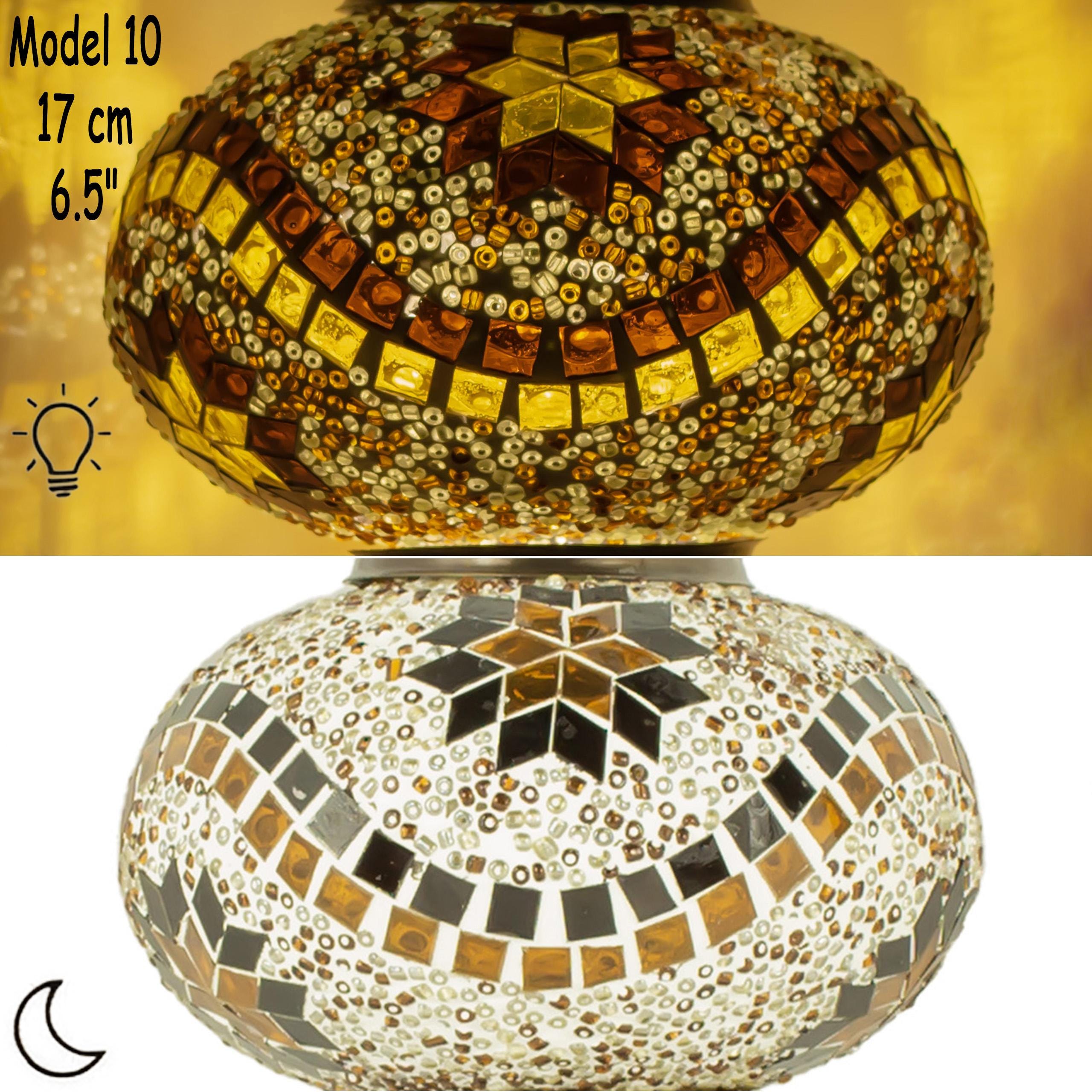 MoslandHome Turkish Mosaic Lamp Glass Replacement Large Globe 6.5in
