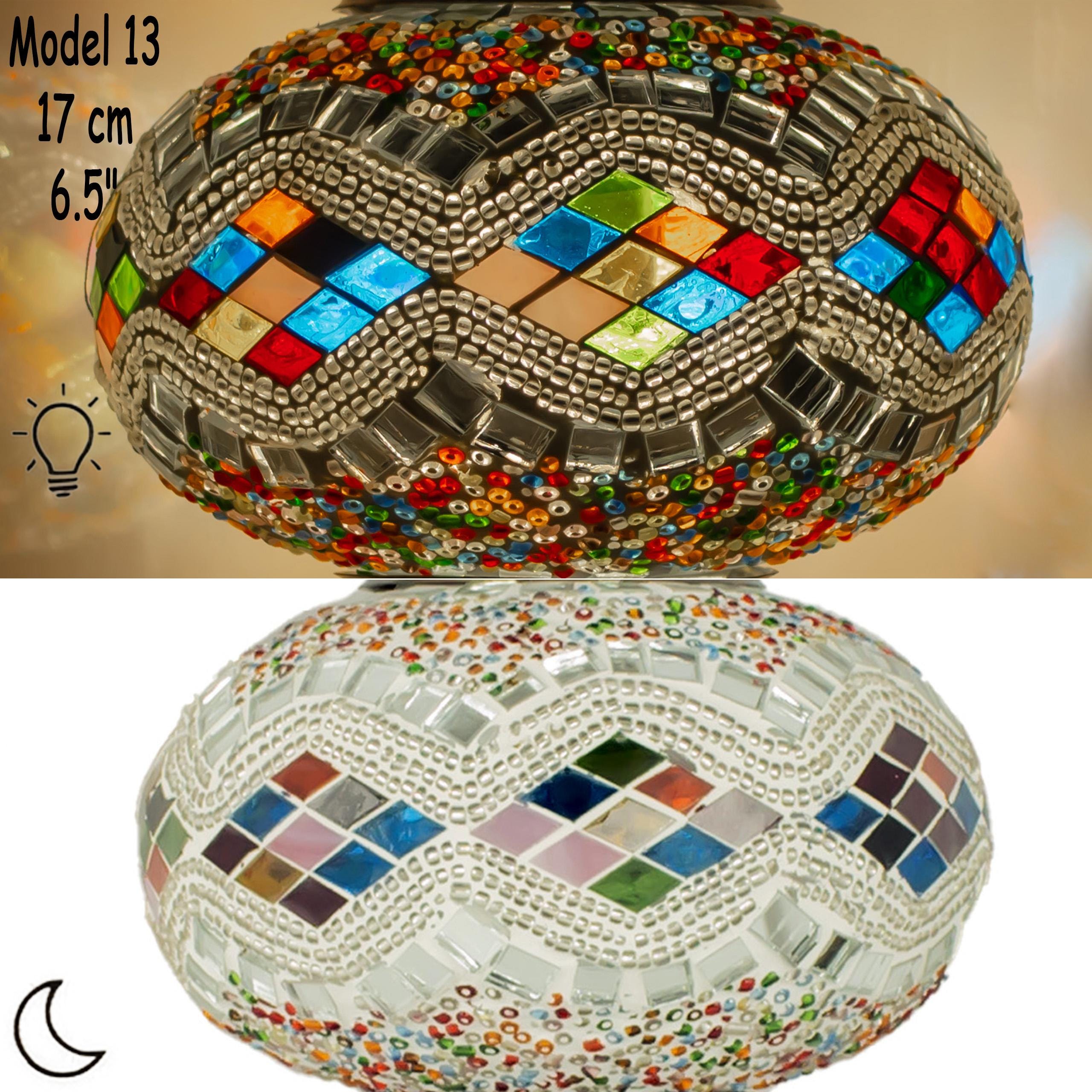 MoslandHome Turkish Mosaic Lamp Glass Replacement Large Globe 6.5in