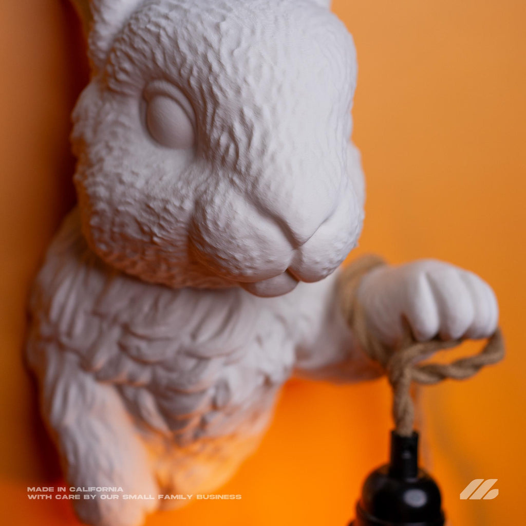 April16studio Bunny Sconce Rabbit Wall Lamp Animal Head Light White