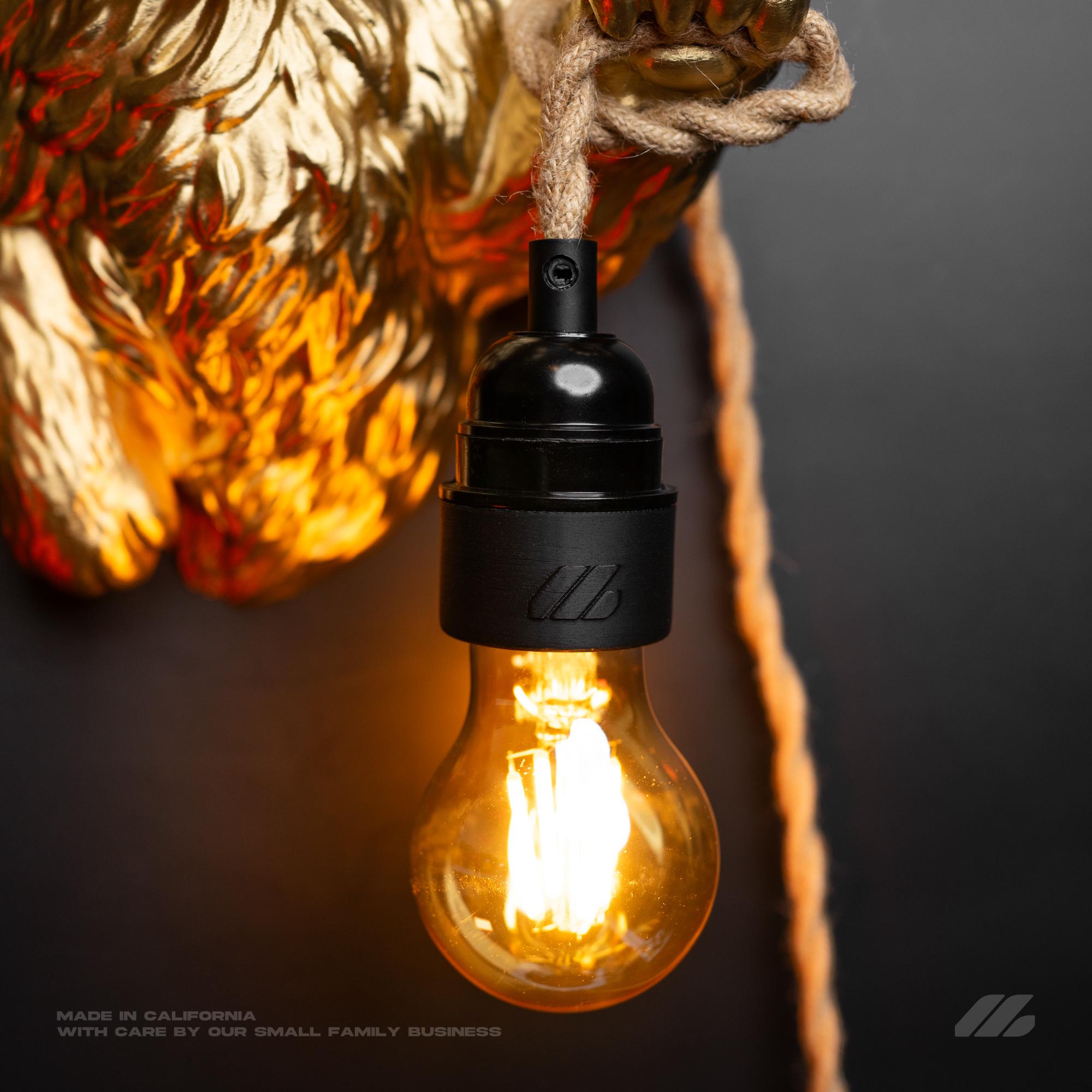 April16studio Gold Rabbit Wall Sconce Woodland Animal Wall Lamp