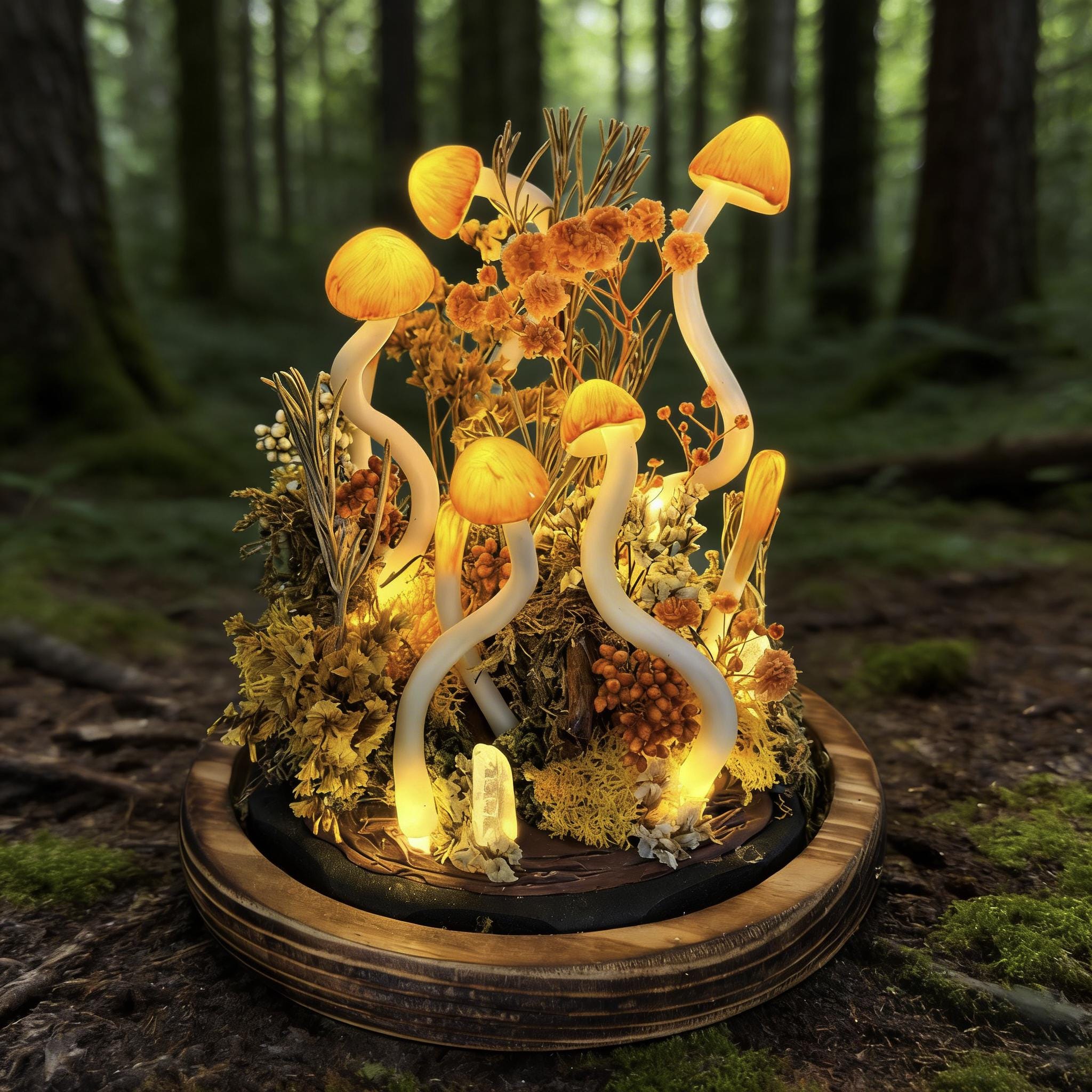 StarlitCarat Mushroom Night Light LED Table Lamp 6.3in