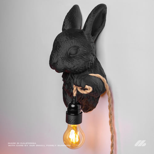 April16studio Bunny Head Wall Lamp Black Rabbit