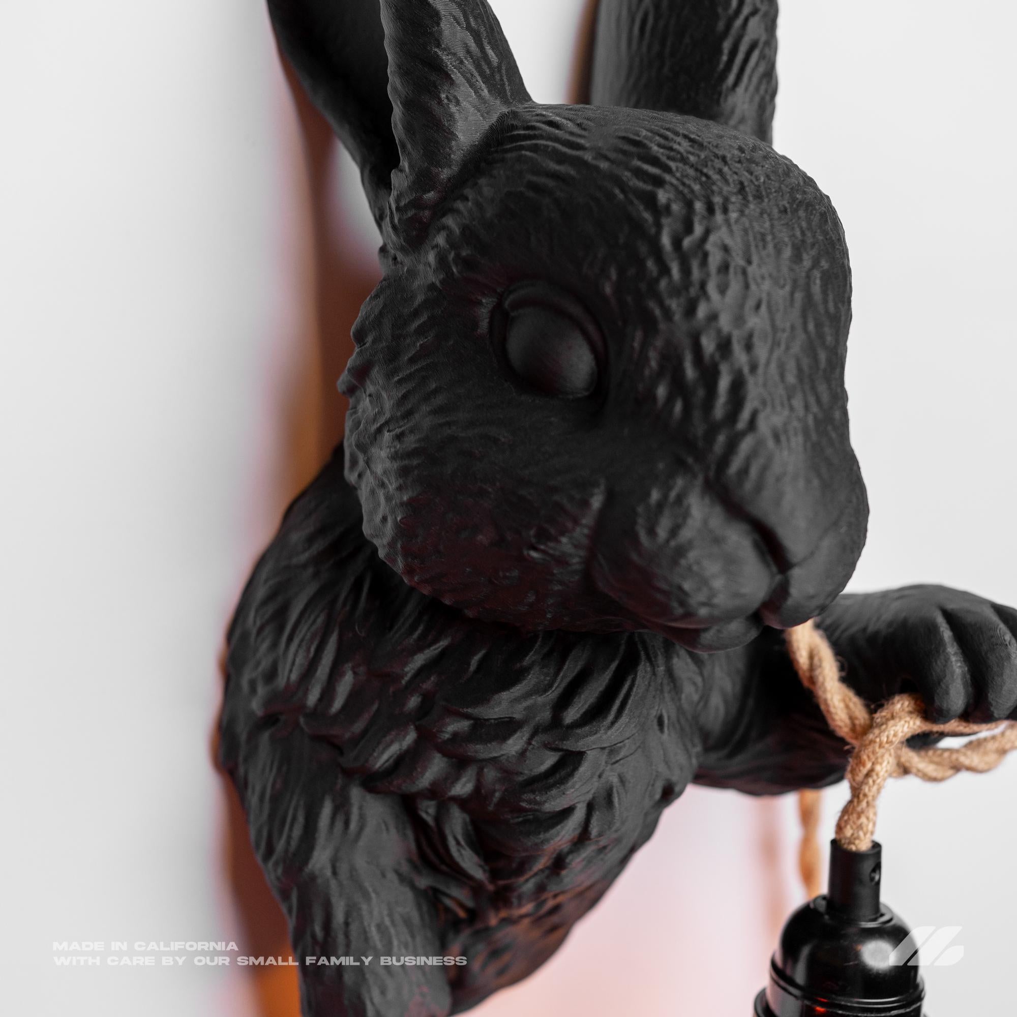 April16studio Matte Black Rabbit Wall Lamp 12in