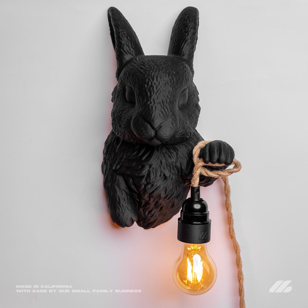 April16studio Bunny Head Wall Lamp Black Rabbit