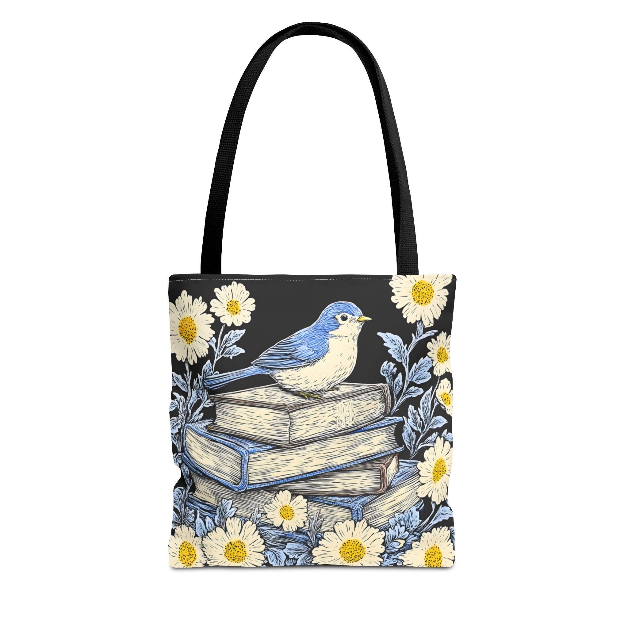 LELORESTORE Bookish Tote Bag Wildflower Floral Design Book Club Readers