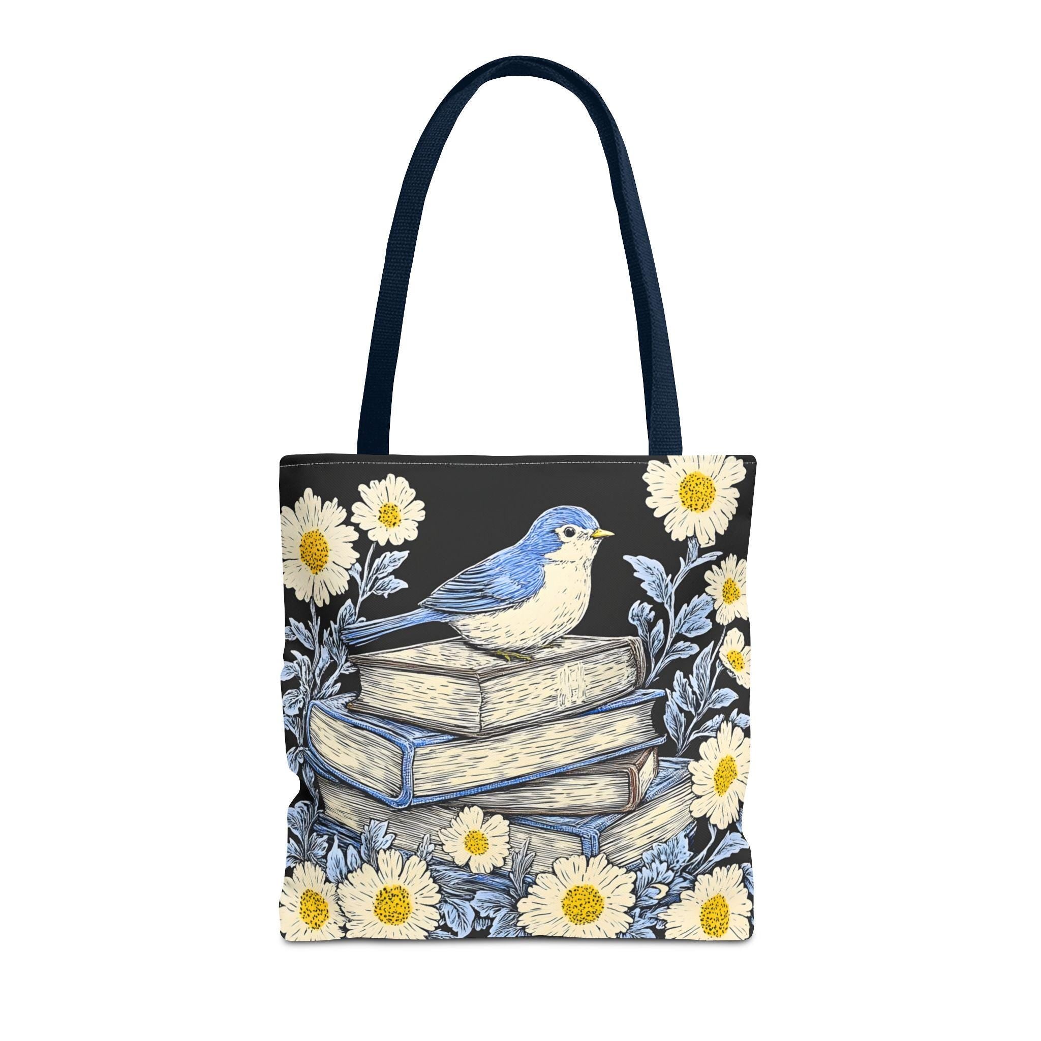 LELORESTORE Bookish Tote Bag Wildflower Floral Design Book Club Readers