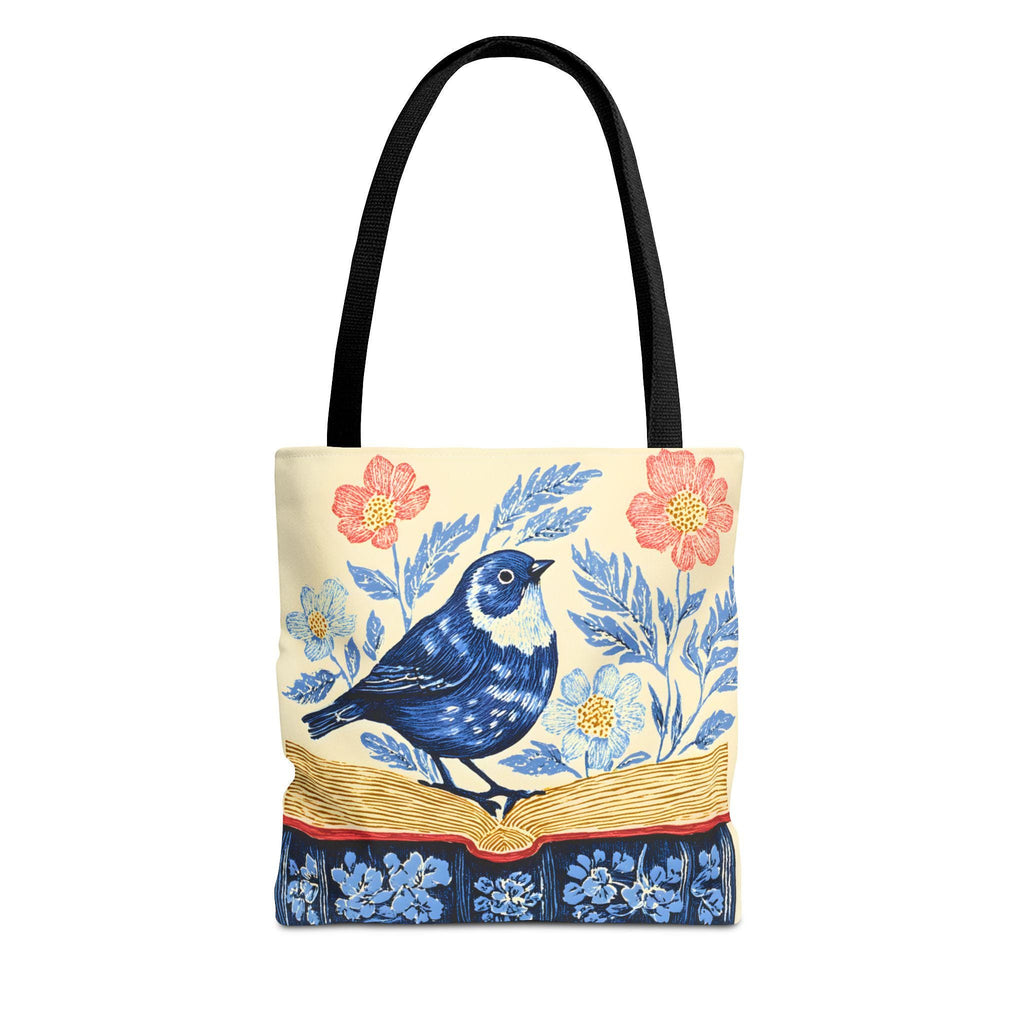 Bookish Wildflower Floral Tote Bag, Book Lover Gift for Readers