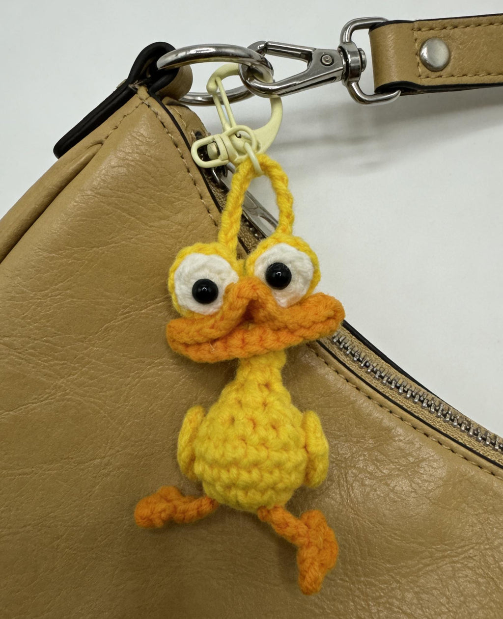 CrochetRecipe Handmade Crochet Pig Duck Keychain Rainbow